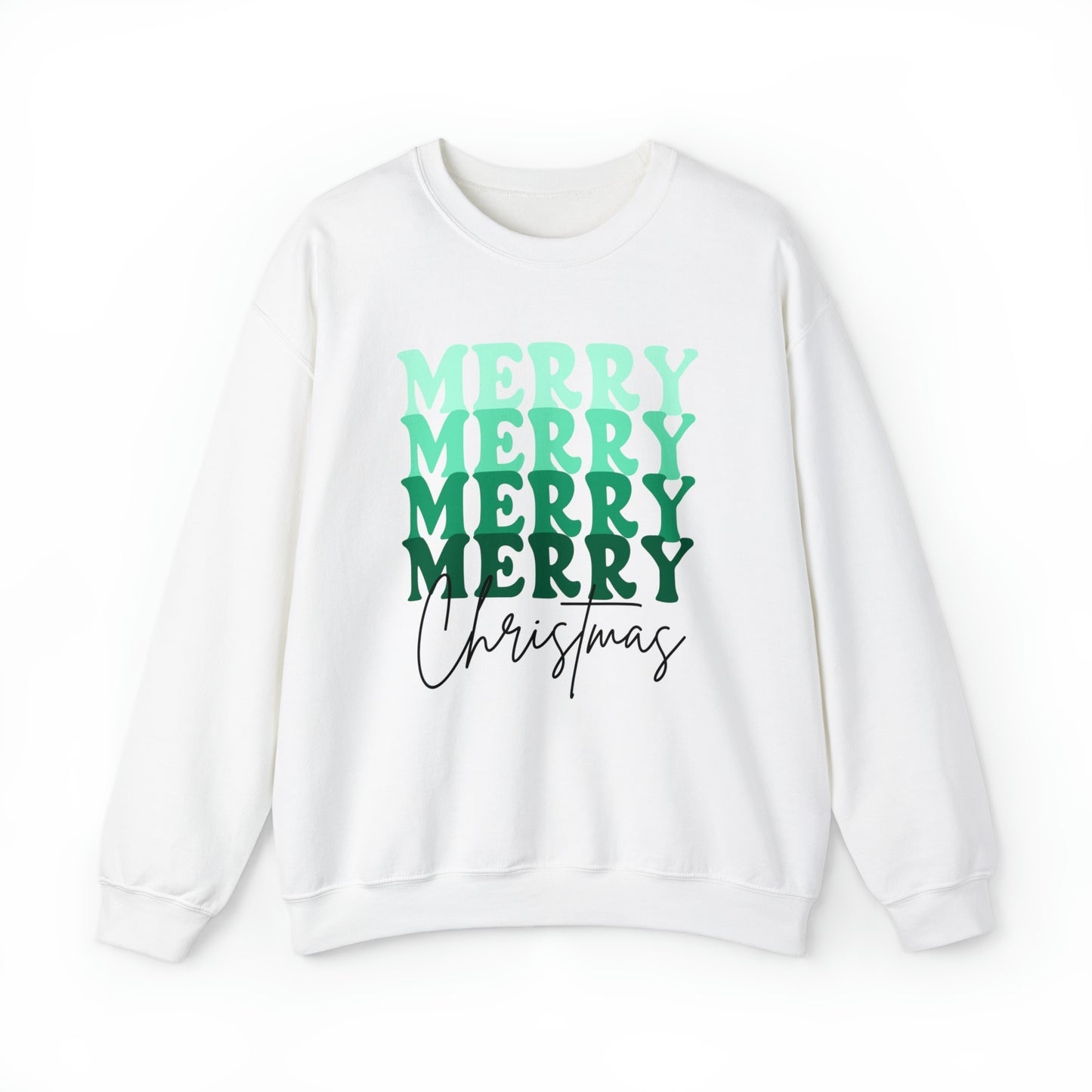 Merry Christmas - Crewneck Sweatshirt - Christmas Retro Bright Design