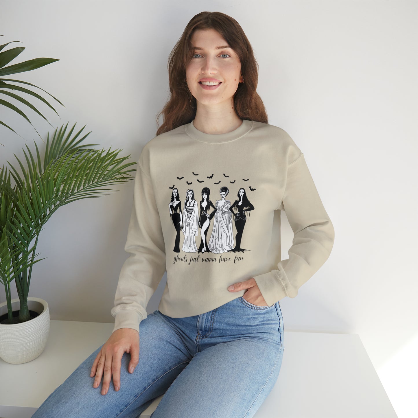 Ghouls Just Wanna Have Fun - Halloween-Themed Crewneck Sweatshirt - Women of Horror