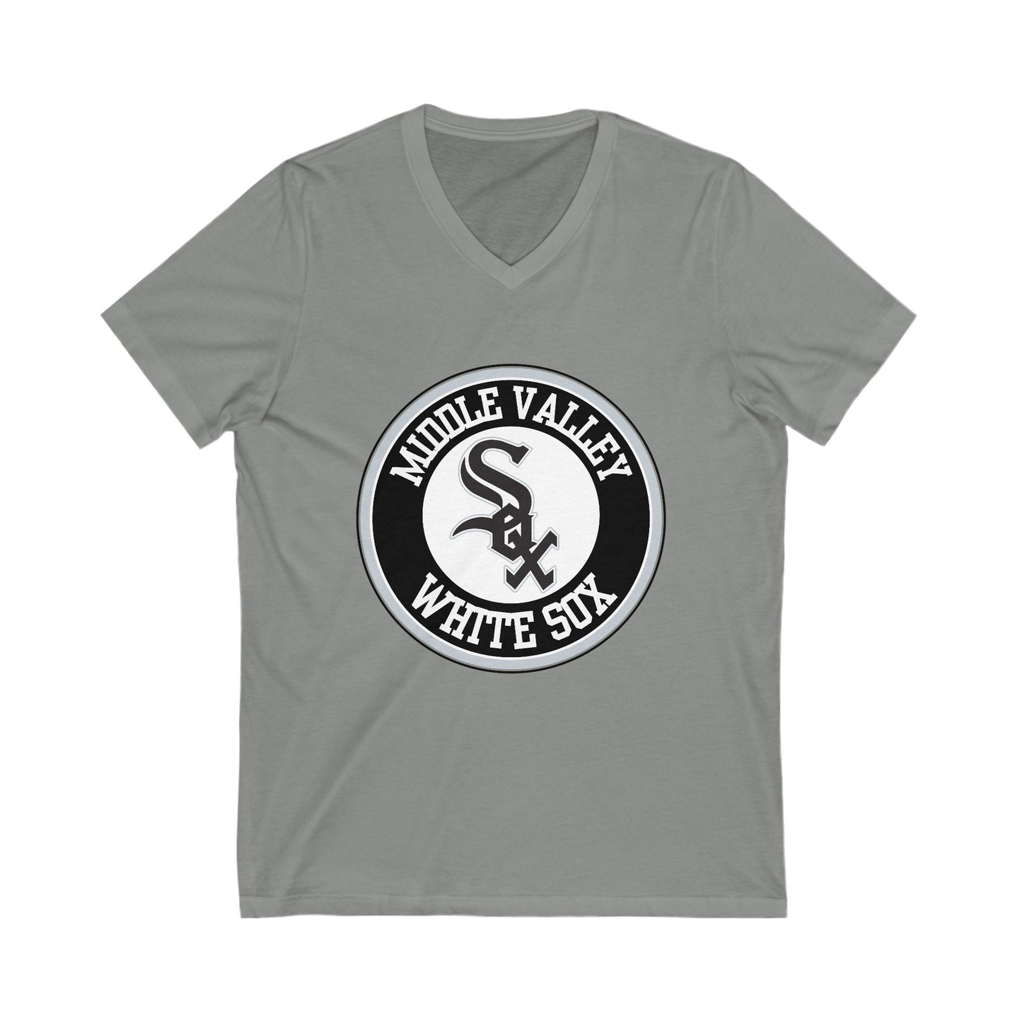 Middle Valley White Sox - Unisex Jersey Short Sleeve V-Neck Tee