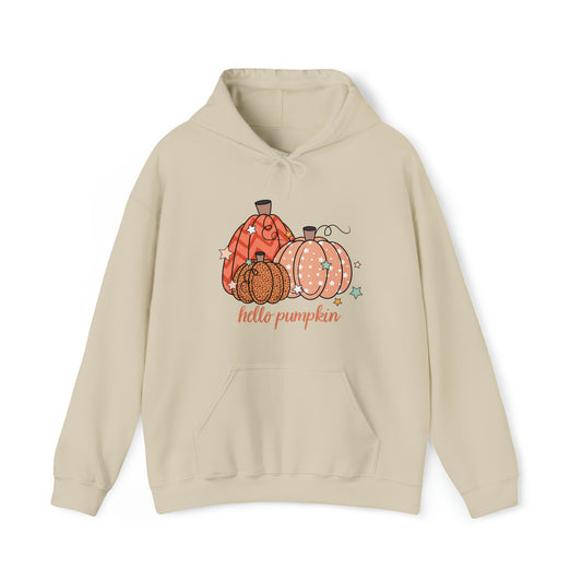 Hello Pumpkin - Fall-Theme Hooded Sweatshirt