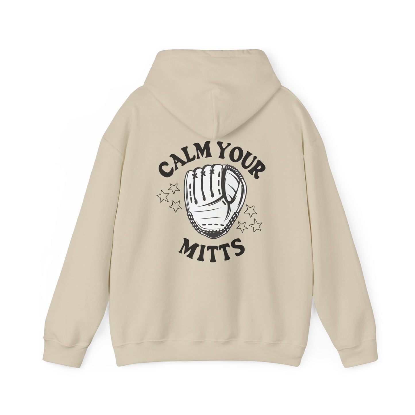 Calm Your Mitts Baseball Hooded Sweatshirt: The Perfect Blend of Fun and Comfort