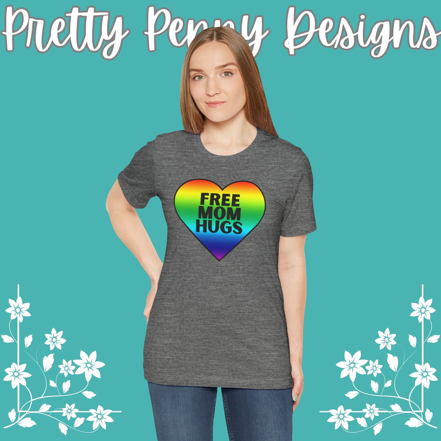 Free Mom Hugs - Jersey Short Sleeve Tee - Celebrate Pride - Express Delivery!