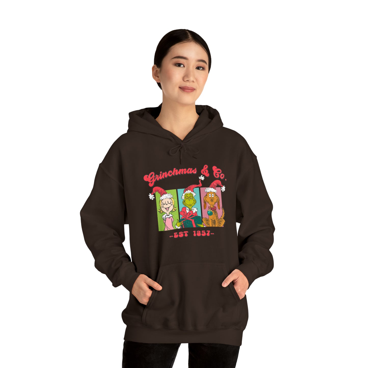 Grinchmas & Co. Est. 1957 - Hooded Sweatshirt - Christmas Design