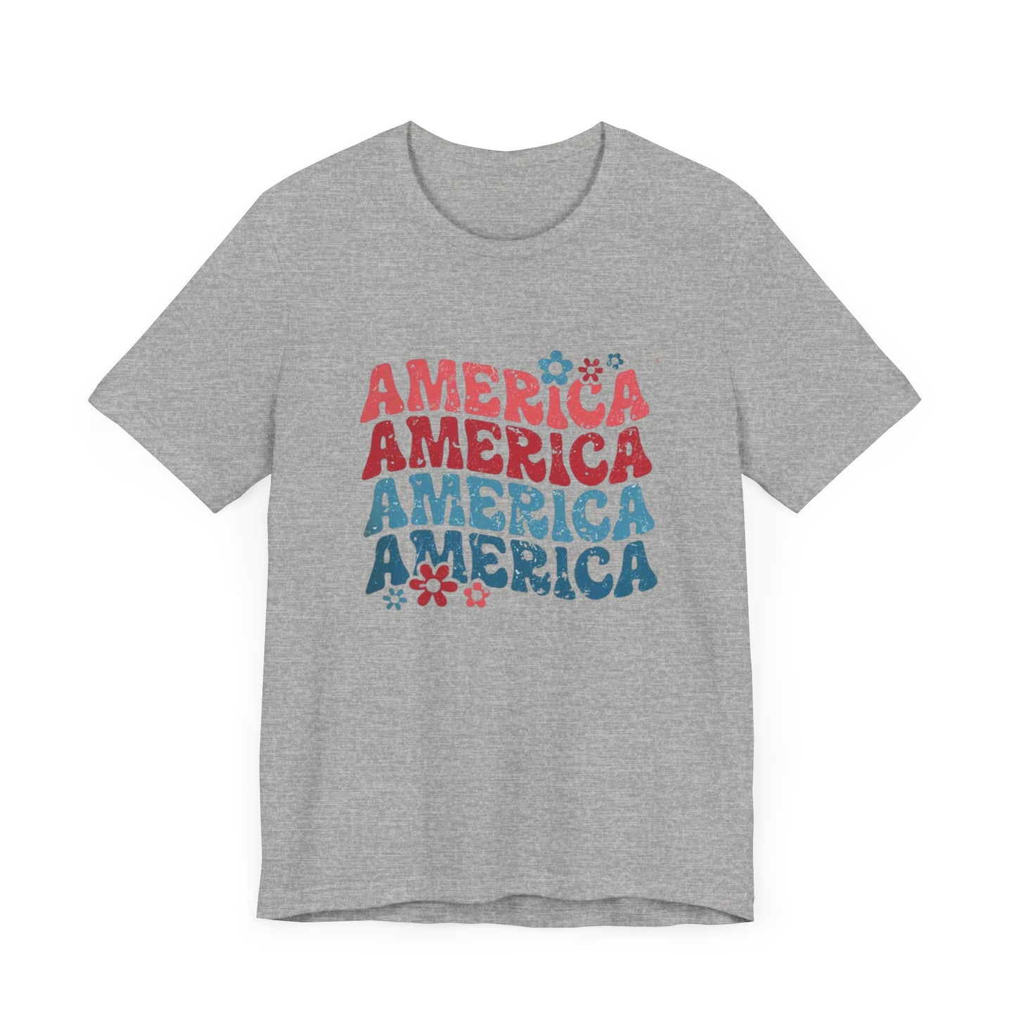 America the Beautiful (Front) - Celebrate Independence Day in Style with Our July 4th T-Shirt