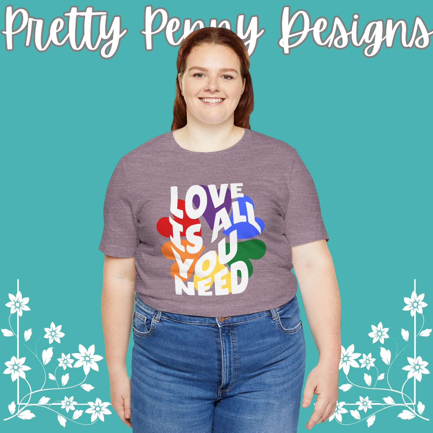 Love is All You Need - Jersey Short Sleeve Tee - Celebrate Pride - Express Delivery!