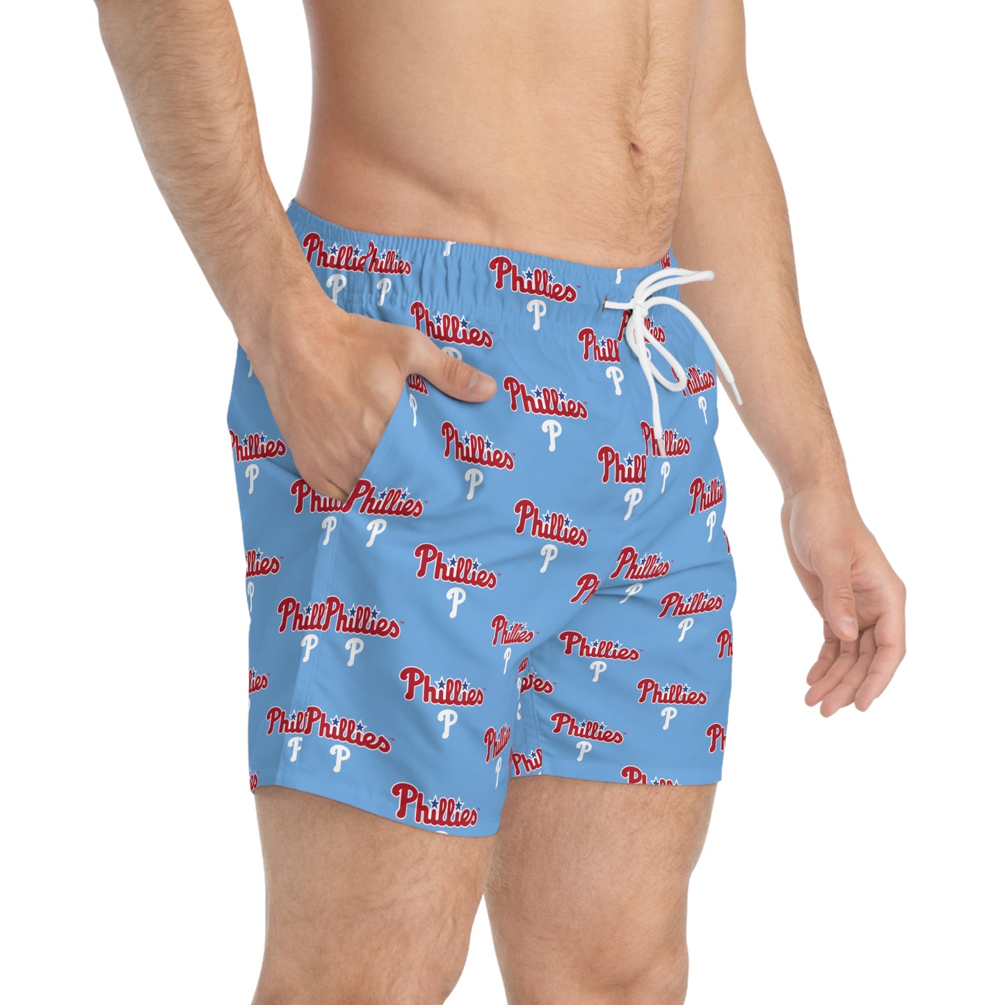 Show Your Team Spirit with Stylish Philadelphia Phillies Men's Swim Trunks