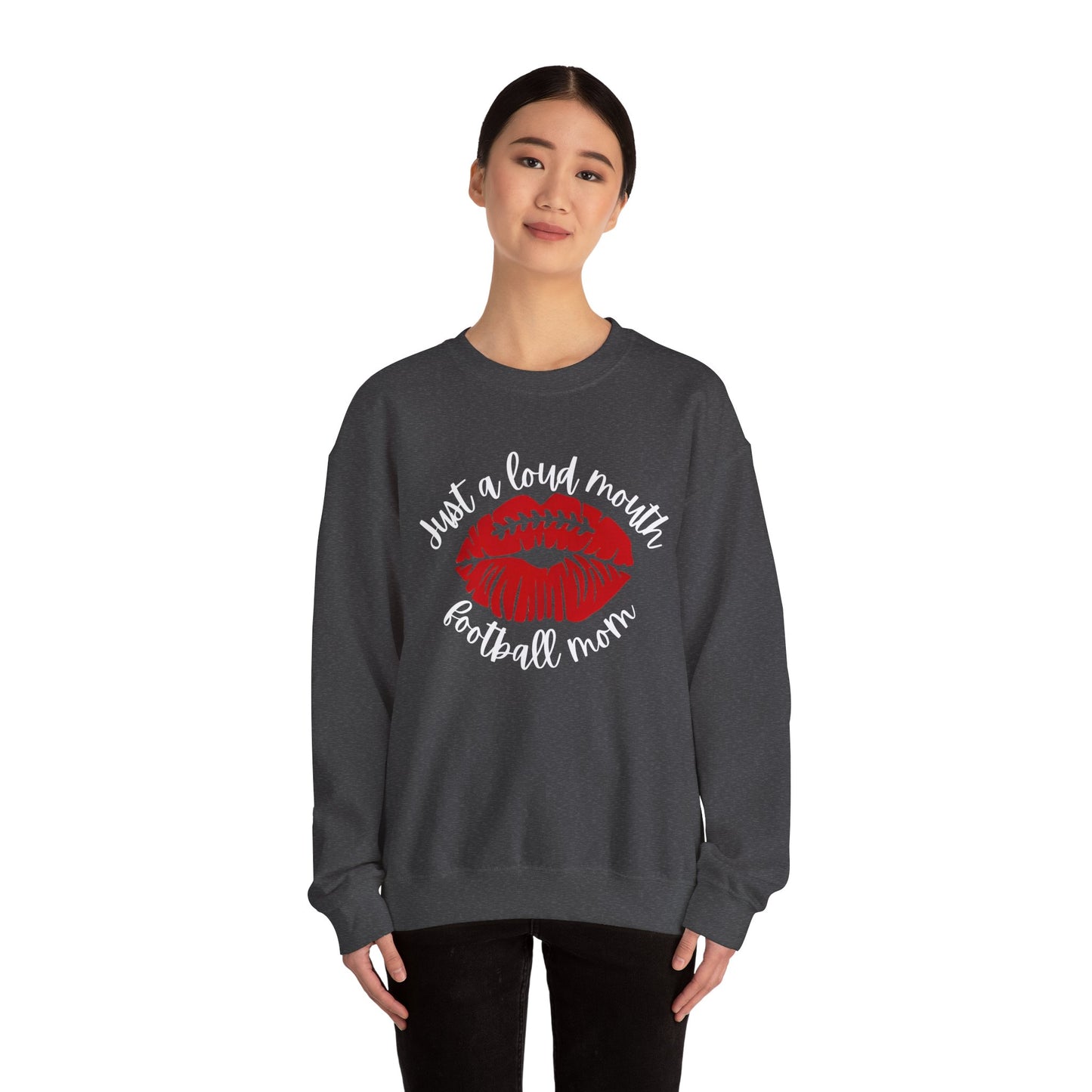 Just a Loud Mouth Football Mom - Heavy Blend™ Hooded Sweatshirt: Embrace the Spirit