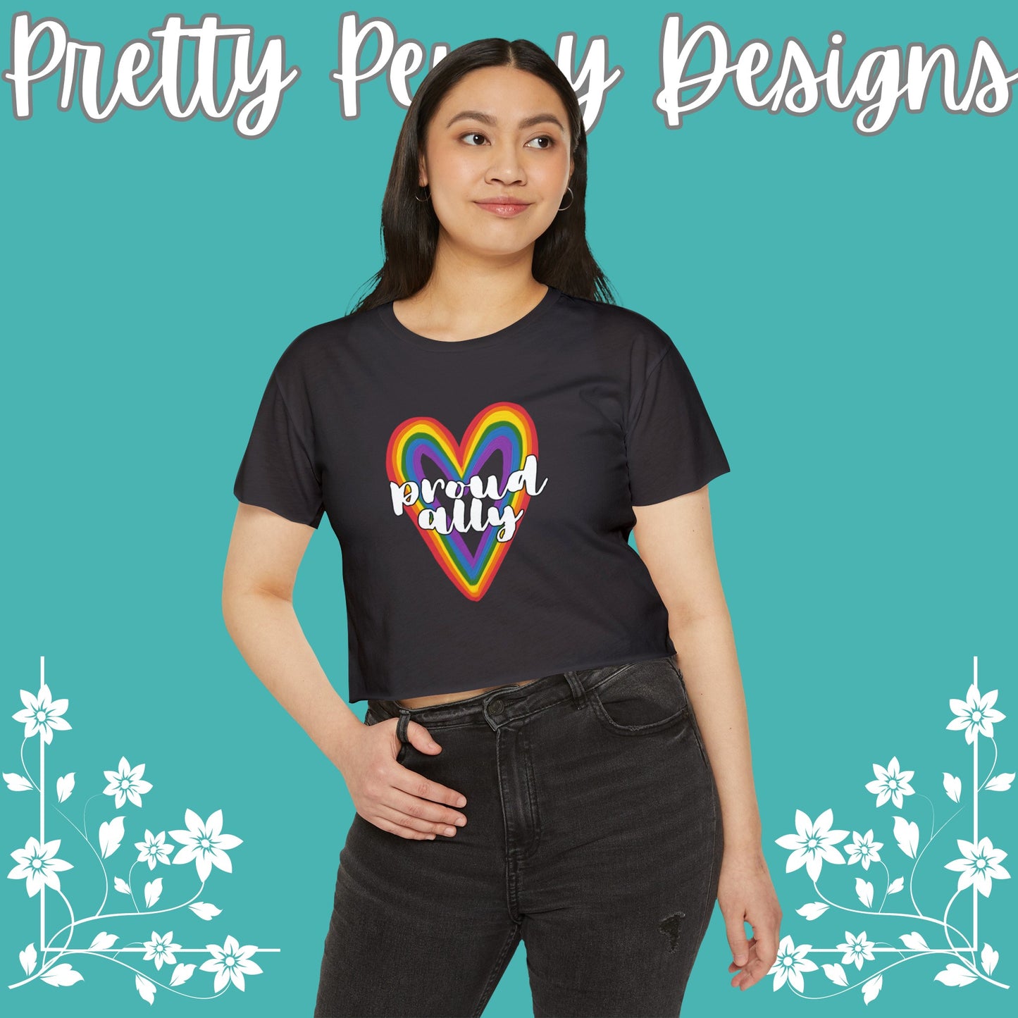 Proud Ally - Celebrate Pride - Festival Crop Top