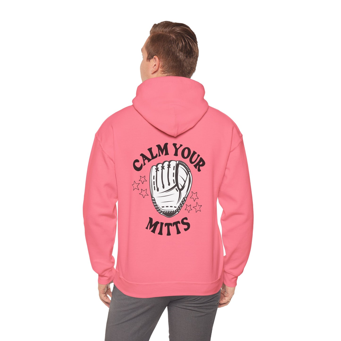 Calm Your Mitts Baseball Hooded Sweatshirt: The Perfect Blend of Fun and Comfort