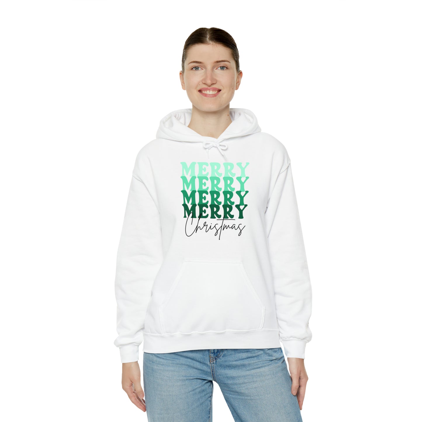 Merry Christmas - Hooded Sweatshirt - Retro Christmas Design