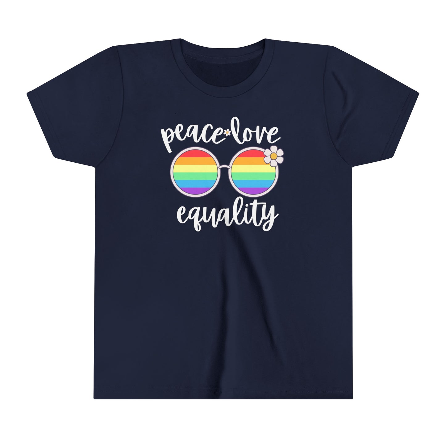 Peace Love Equality - Celebrate Pride - Youth Short Sleeve Tee