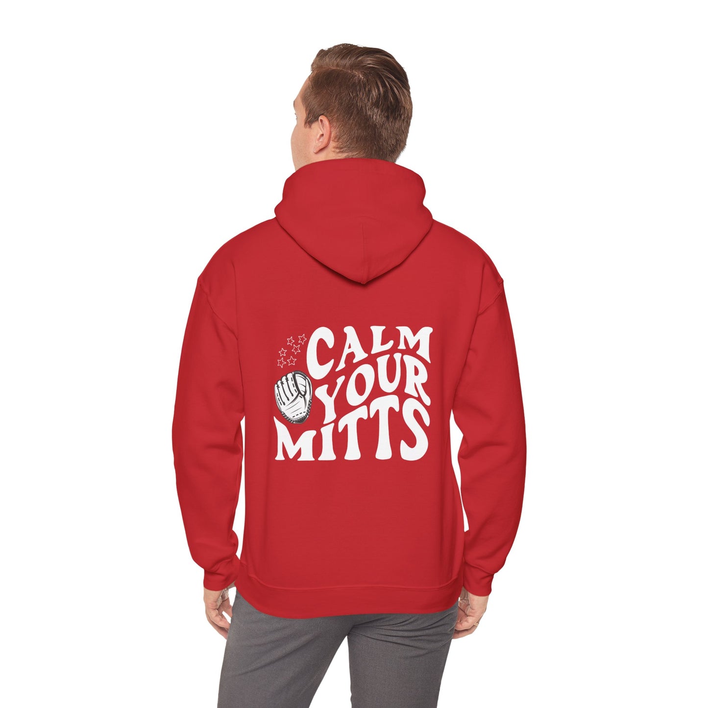 Calm Your Mitts Baseball Hooded Sweatshirt: The Perfect Blend of Fun and Comfort