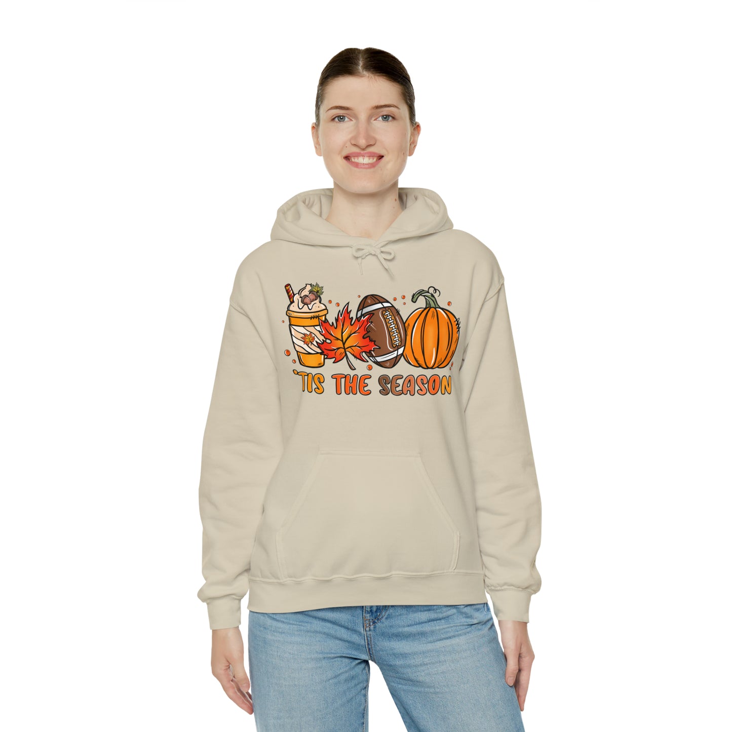 Tis the Season - Fall-Themed Hooded Sweatshirt