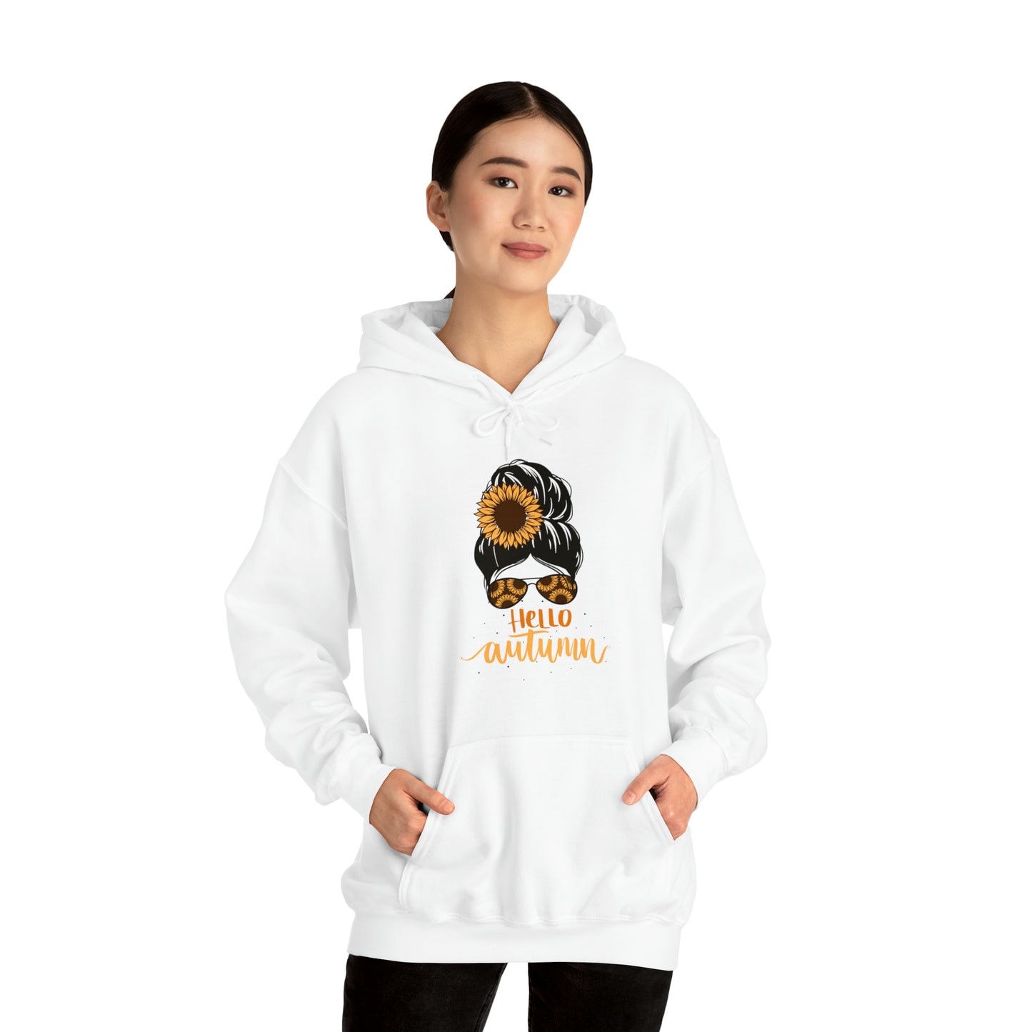 Hello Autumn - Fall-Theme Hooded Sweatshirt