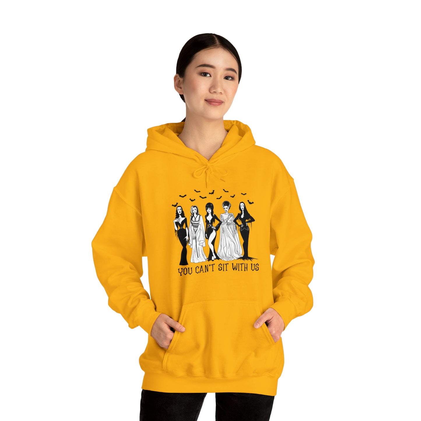 You Can't Sit With Us- Women of Horror - Halloween Themed Hooded Sweatshirt