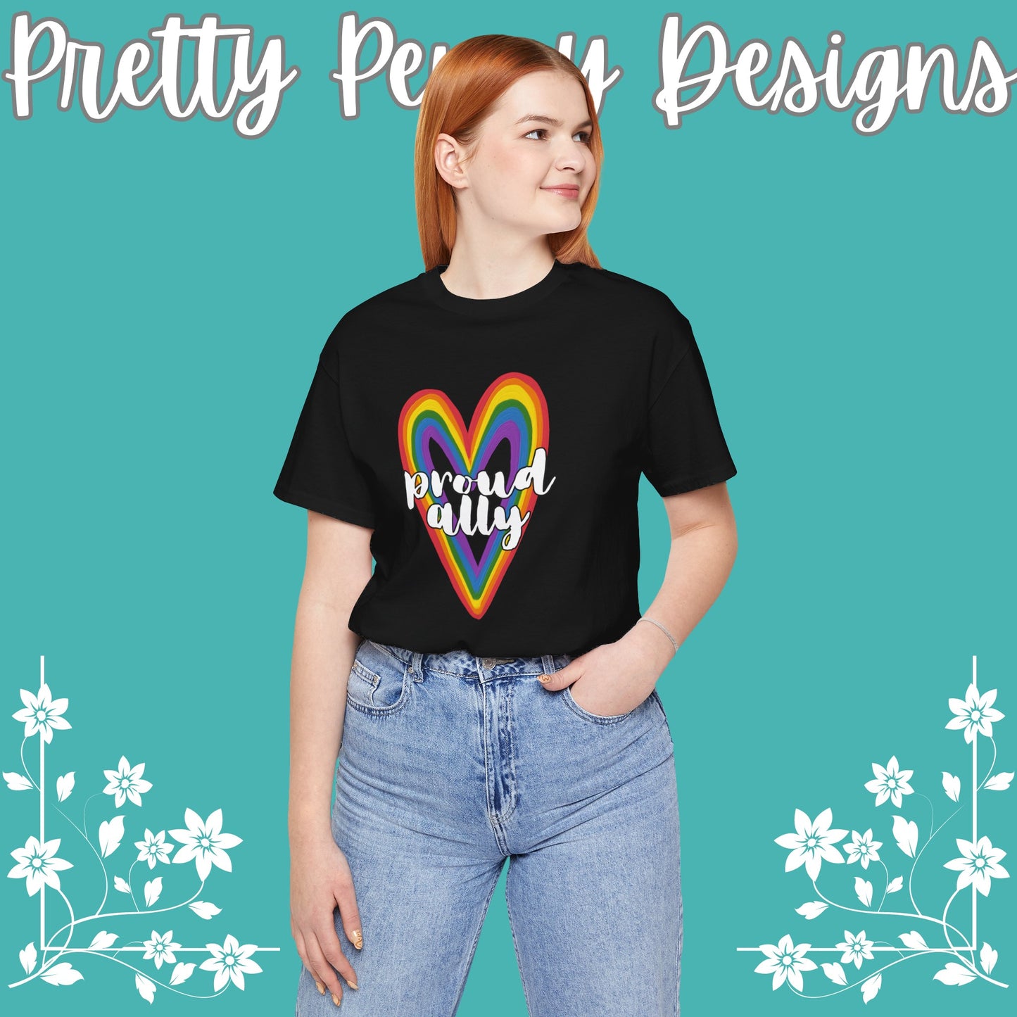 Proud Ally  - Jersey Short Sleeve Tee - Celebrate Pride - Express Delivery!