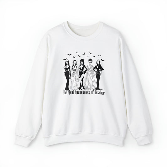 The Real Housewives of October - Halloween-Themed Crewneck Sweatshirt - Women of Horror