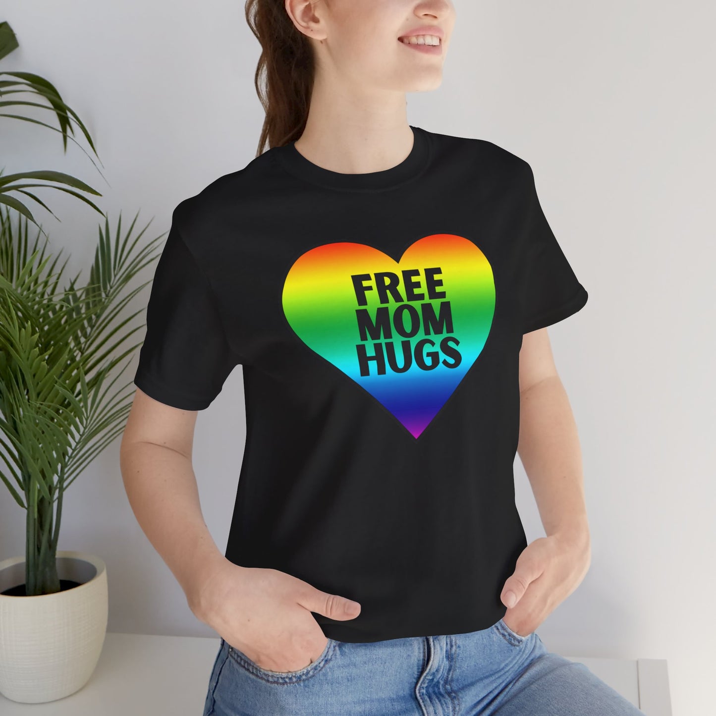 Free Mom Hugs - Jersey Short Sleeve Tee - Celebrate Pride - Express Delivery!