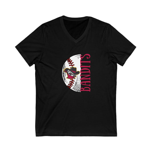 Bandits Baseball - Unisex Jersey Short Sleeve V-Neck Tee