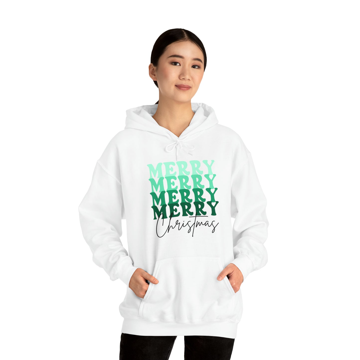 Merry Christmas - Hooded Sweatshirt - Retro Christmas Design