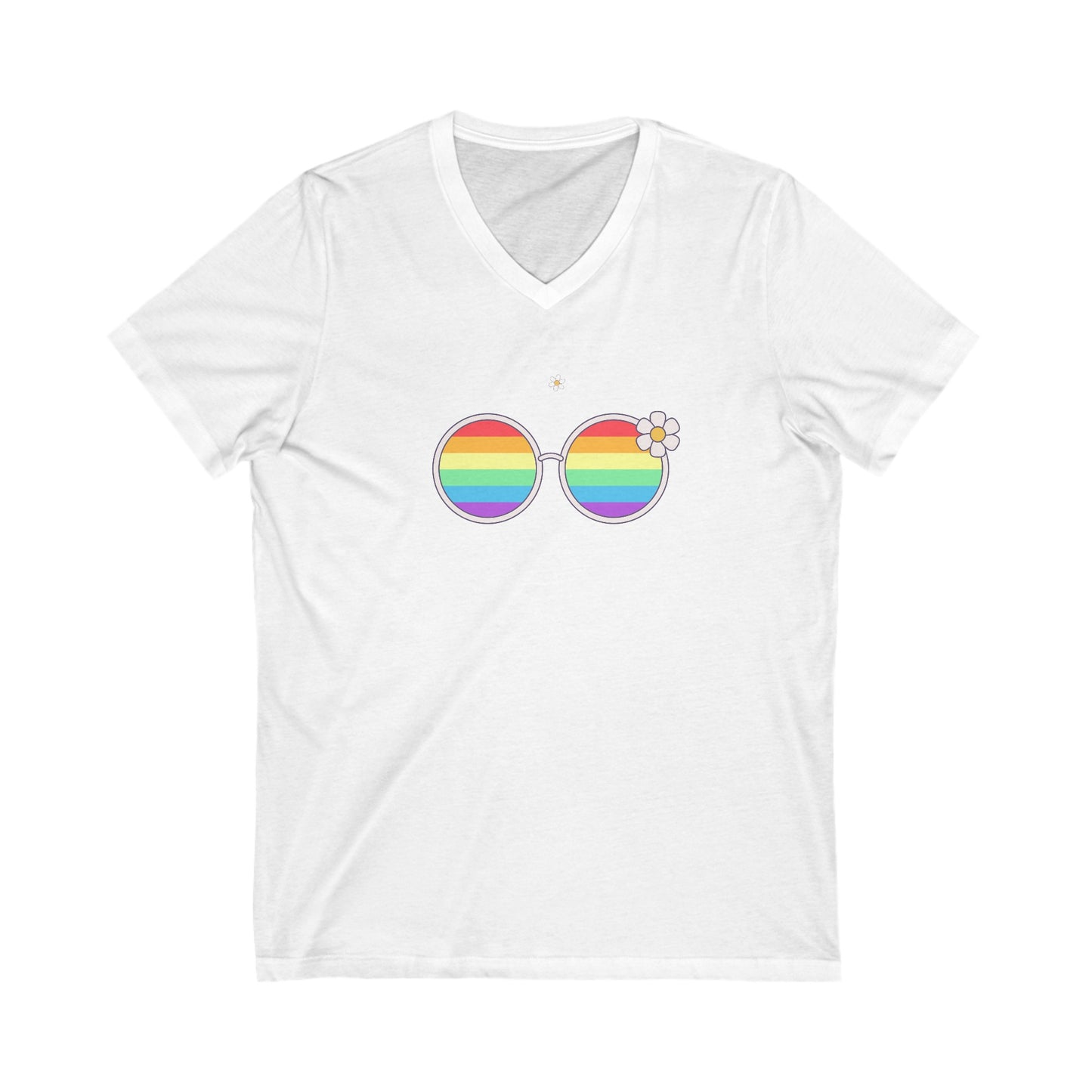 Peace Love Equality - Celebrate Pride - Jersey Short Sleeve V-Neck Tee