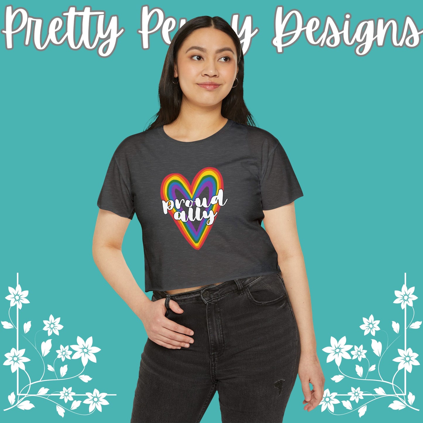 Proud Ally - Celebrate Pride - Festival Crop Top