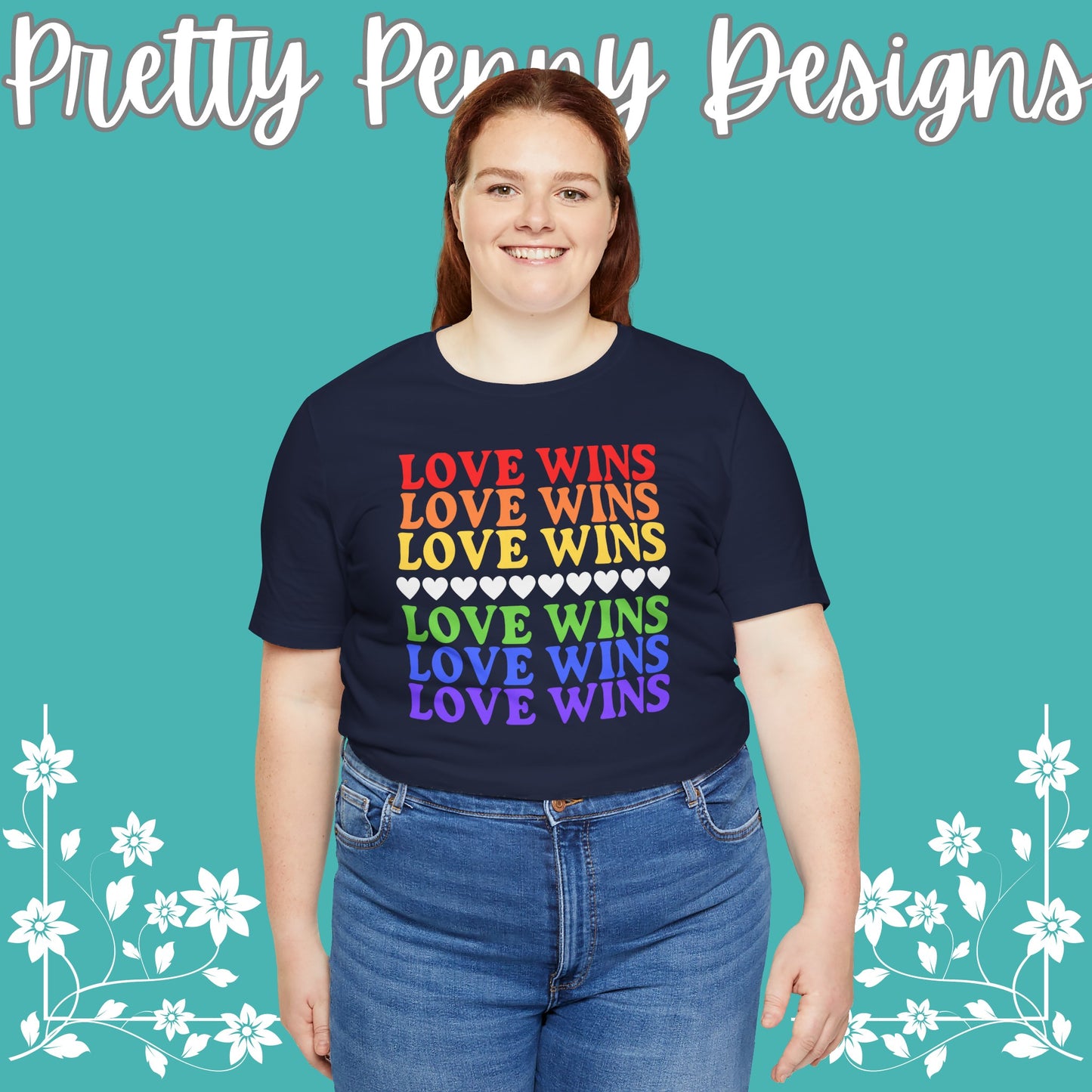 Love Wins - Jersey Short Sleeve Tee - Celebrate Pride - Express Delivery!