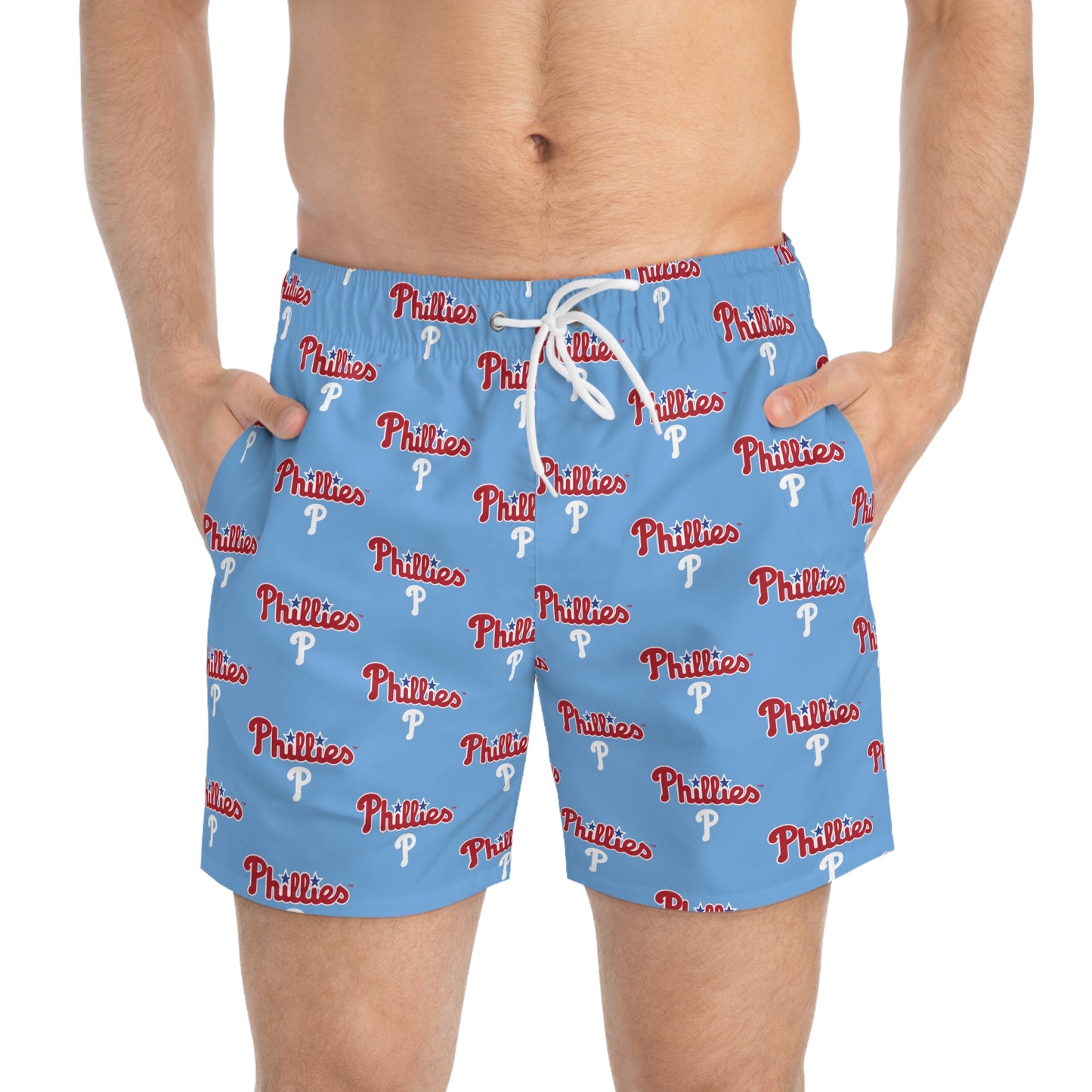 Show Your Team Spirit with Stylish Philadelphia Phillies Men's Swim Trunks