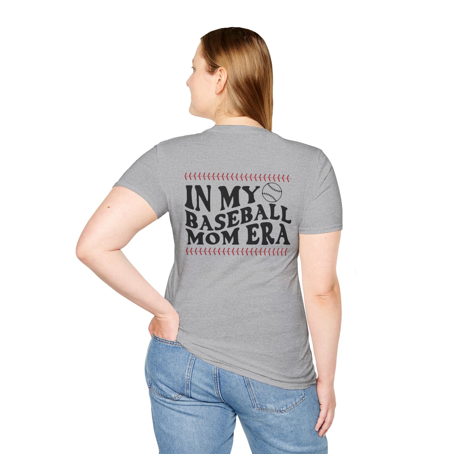 In My Baseball Mom Era - Baseball Mom Shirt: Swing into Style - Softstyle T-Shirt