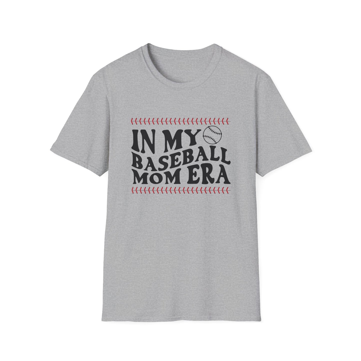 In My Baseball Mom Era - Baseball Mom Shirt: Swing into Style - Softstyle T-Shirt