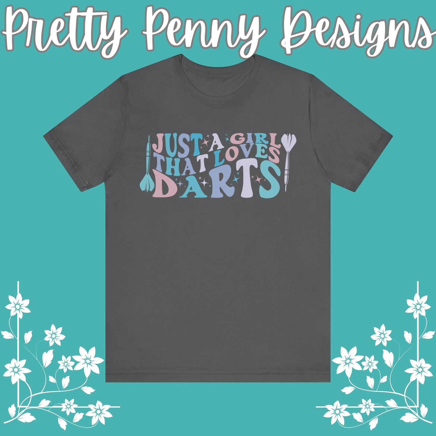 Just a Girl Who Loves Darts - Jersey Short Sleeve Tee