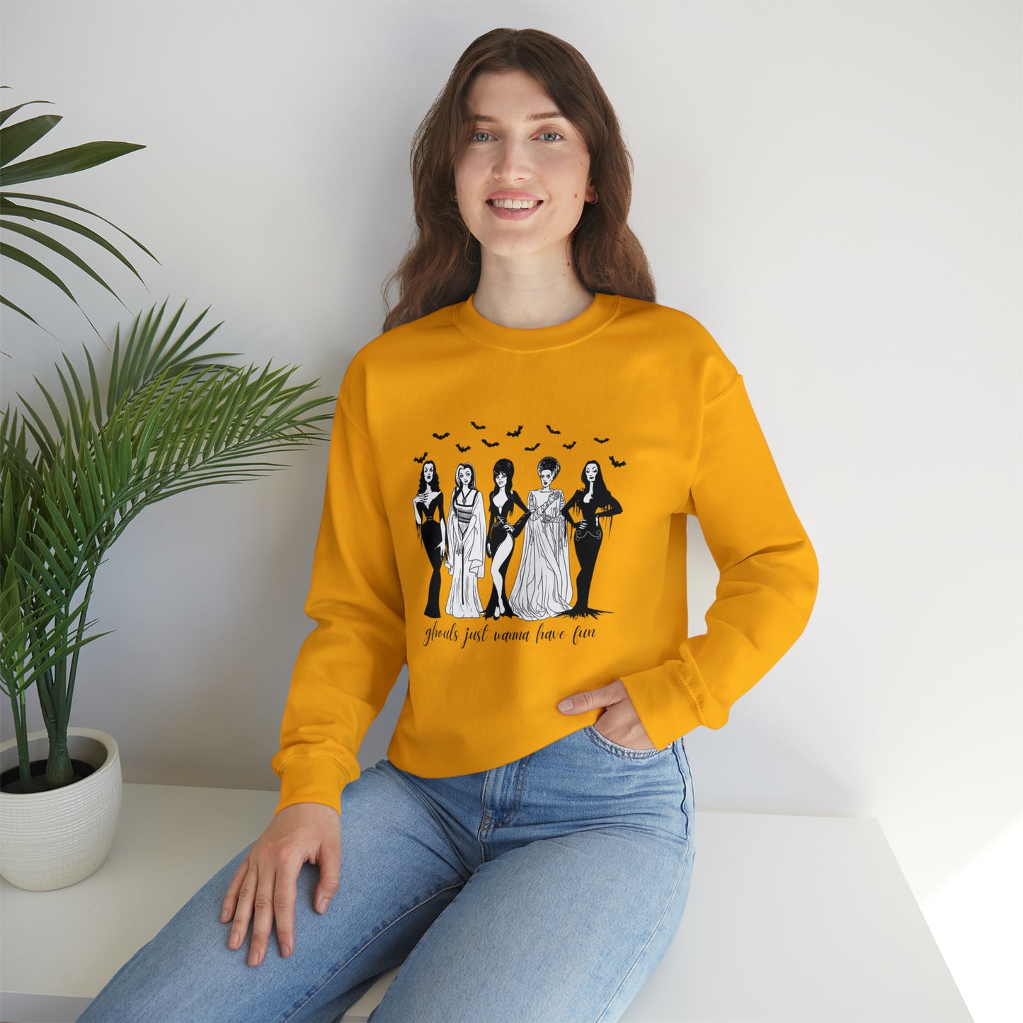 Ghouls Just Wanna Have Fun - Halloween-Themed Crewneck Sweatshirt - Women of Horror