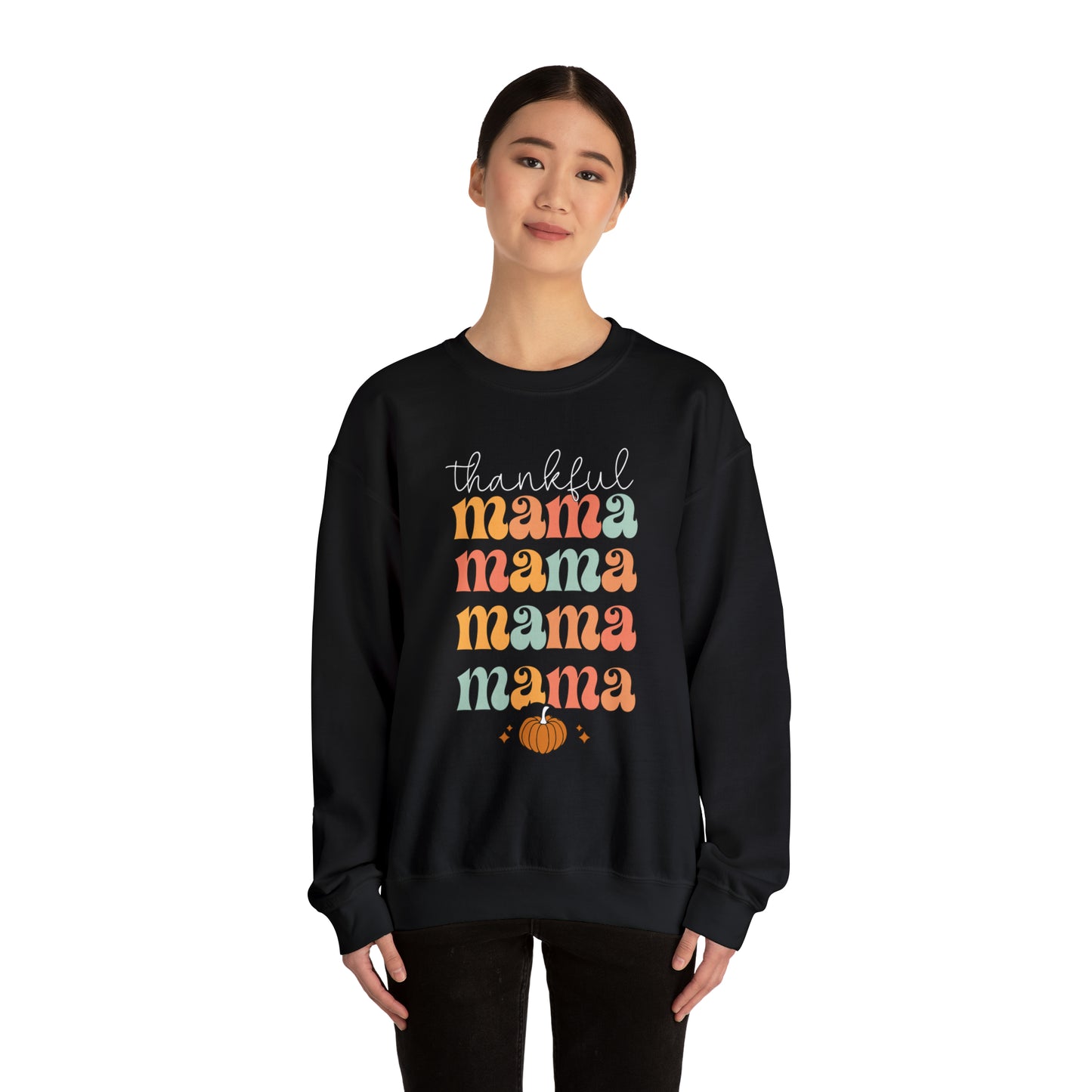 Thankful Mama - Fall-Themed Crewneck Sweatshirt