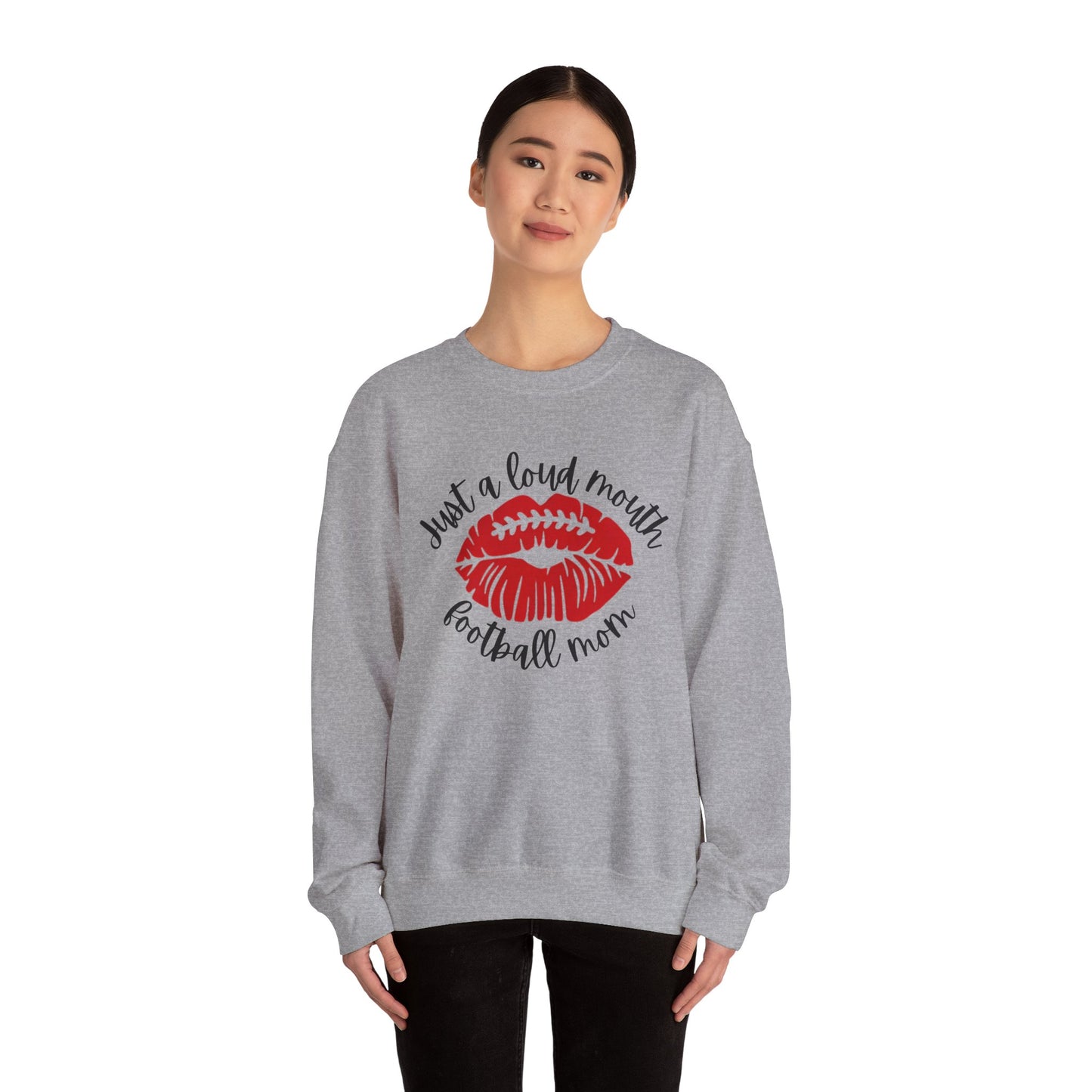 Just a Loud Mouth Football Mom - Heavy Blend™ Hooded Sweatshirt: Embrace the Spirit