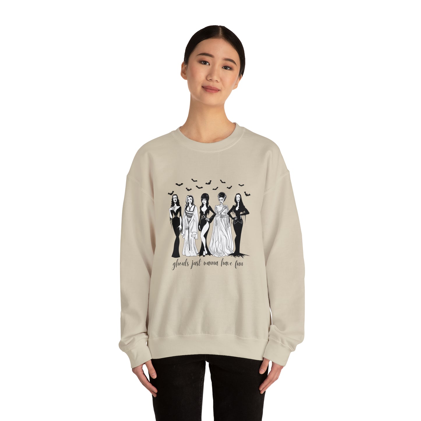 Ghouls Just Wanna Have Fun - Halloween-Themed Crewneck Sweatshirt - Women of Horror