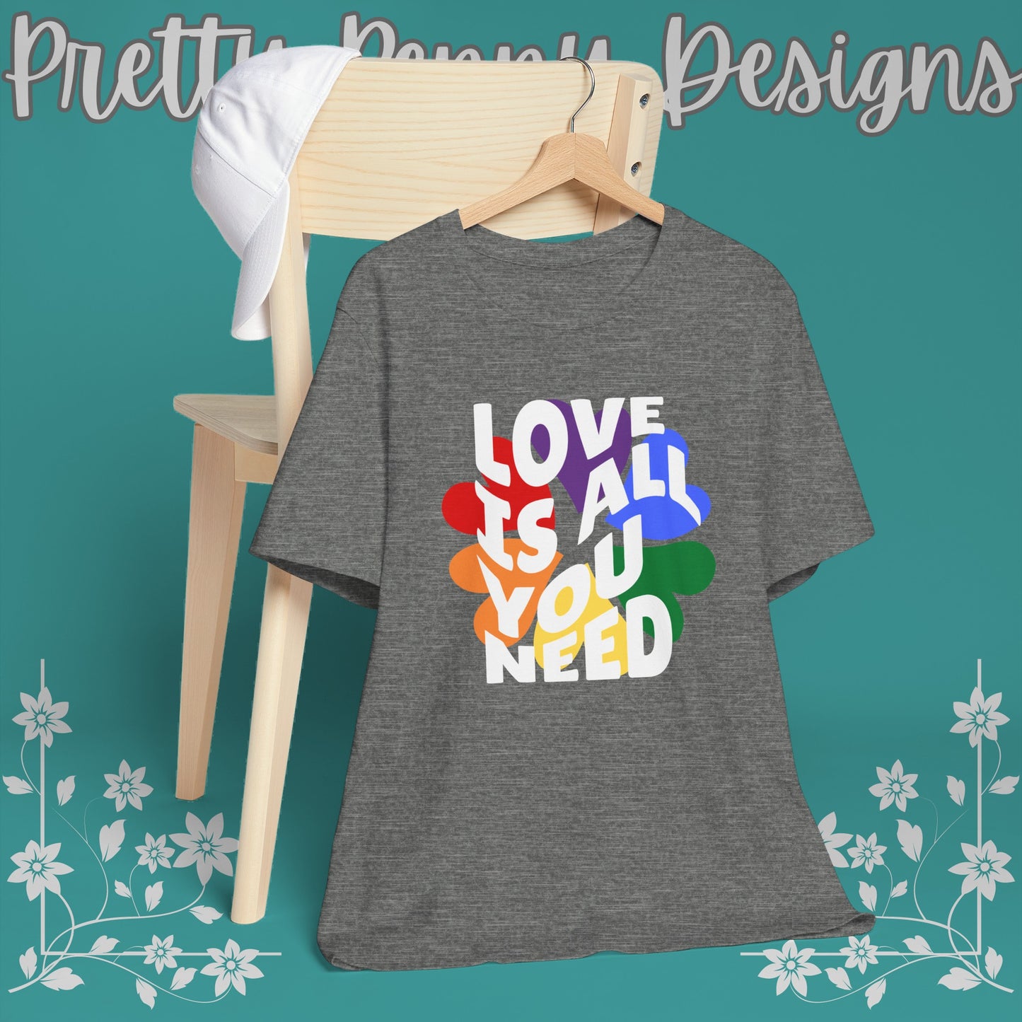 Love is All You Need - Jersey Short Sleeve Tee - Celebrate Pride - Express Delivery!