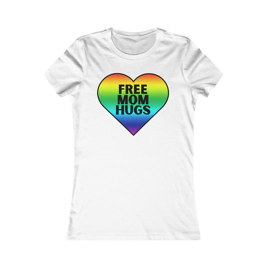 Free Mom Hugs - Soft Cut Favorite Tee - Celebrate Love and Diversity with Our Pride T-Shirt