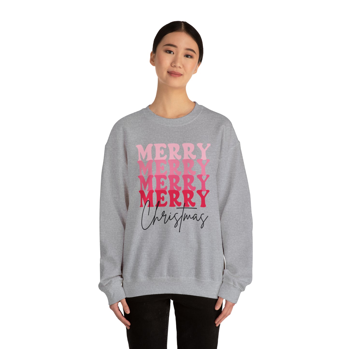 Merry Christmas - Crewneck Sweatshirt - Christmas Retro Bright Design