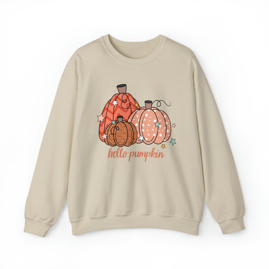 Hello Pumpkin - Fall-Themed Crewneck Sweatshirt