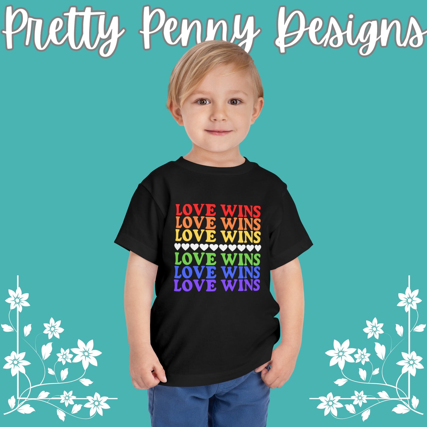 Love Wins - Celebrate Pride - Toddler Short Sleeve Tee