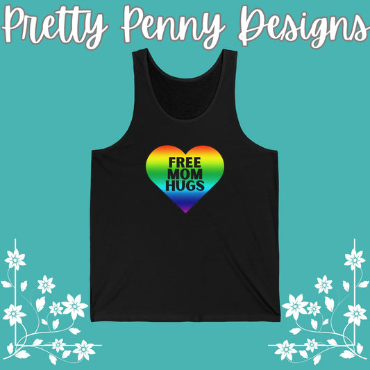 Free Mom Hugs - Celebrate Pride - Unisex Jersey Tank - Multiple Color Options