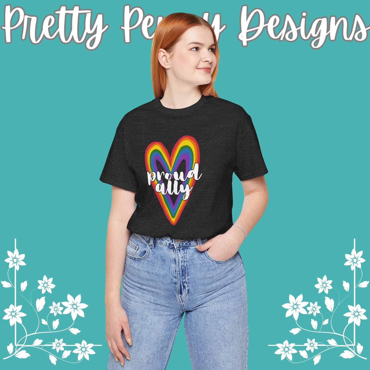 Proud Ally  - Jersey Short Sleeve Tee - Celebrate Pride - Express Delivery!