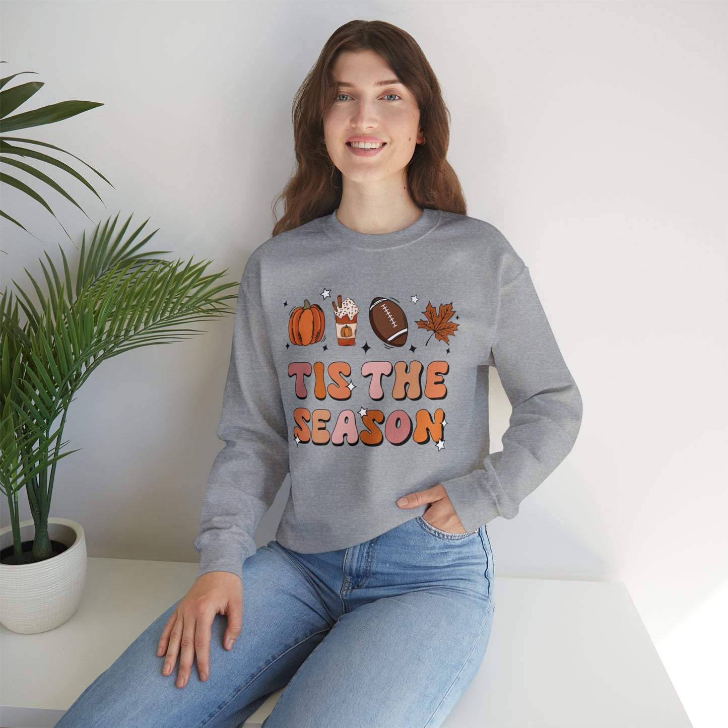 Tis the Season - Fall-Themed Crewneck Sweatshirt