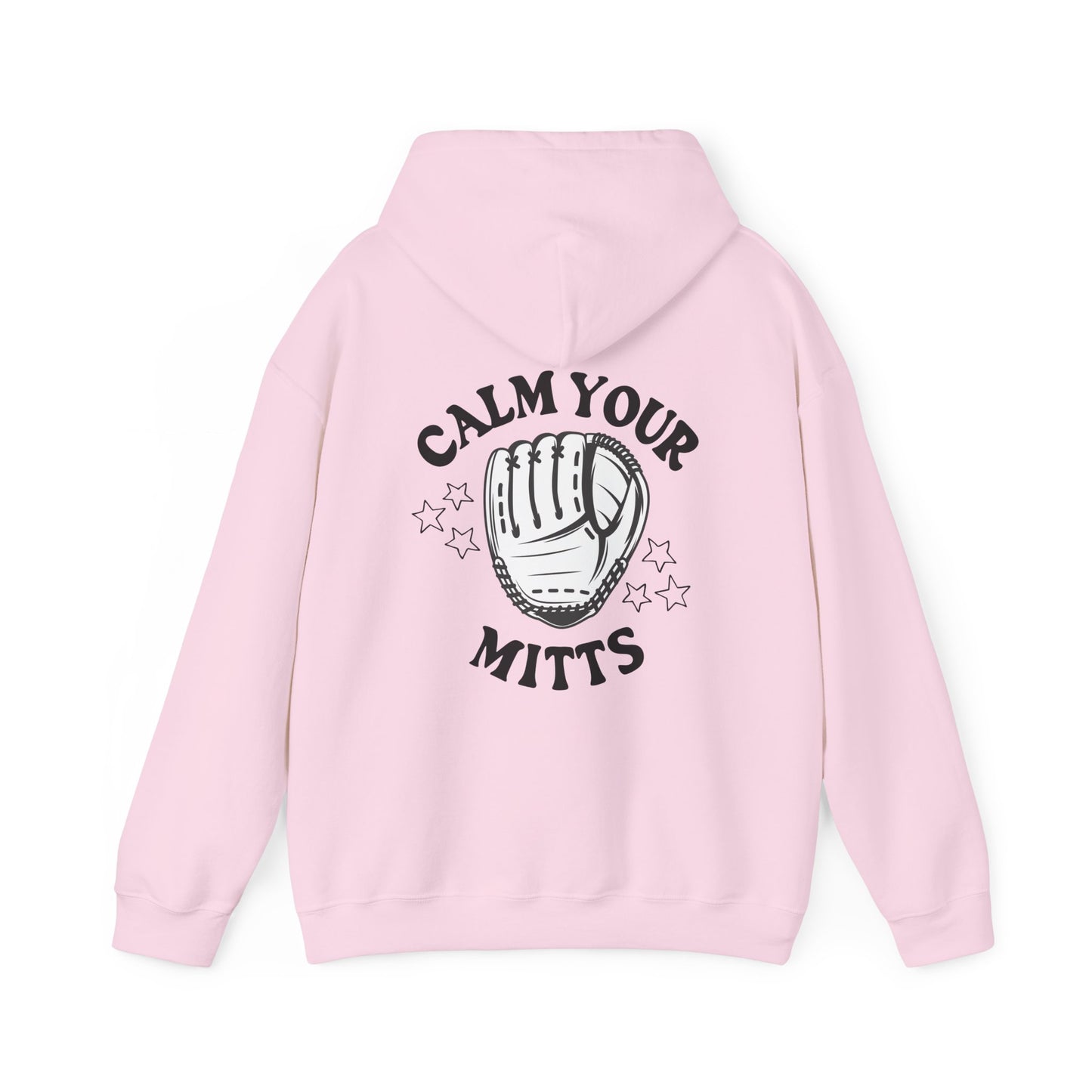 Calm Your Mitts Baseball Hooded Sweatshirt: The Perfect Blend of Fun and Comfort