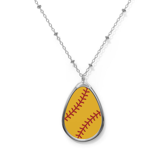 Softball Oval Necklace: The Perfect Keepsake for Softball Lovers