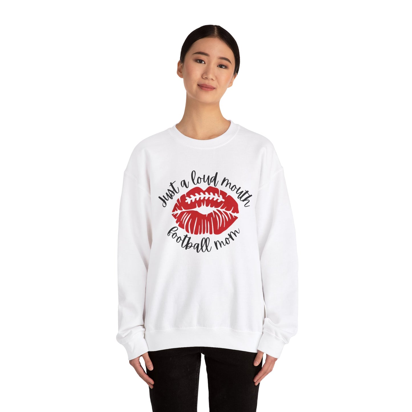 Just a Loud Mouth Football Mom - Heavy Blend™ Hooded Sweatshirt: Embrace the Spirit