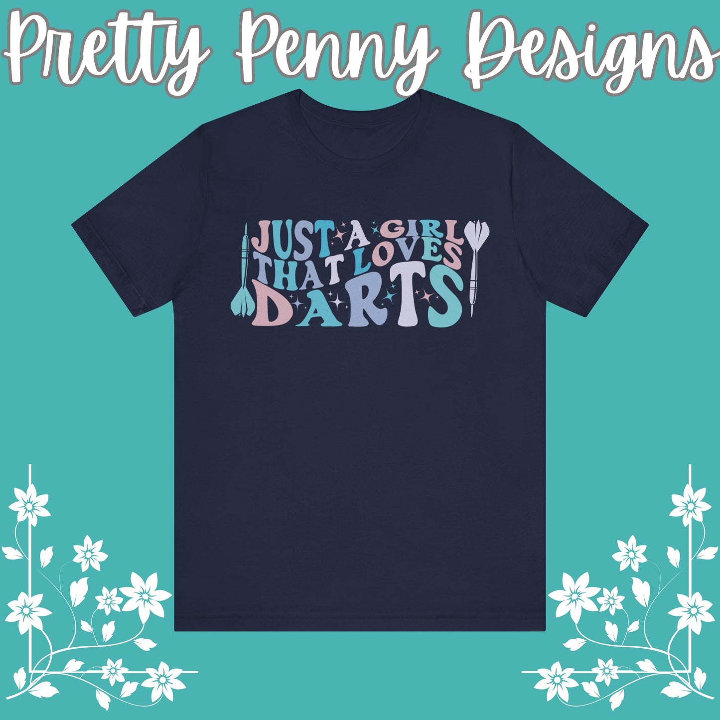 Just a Girl Who Loves Darts - Jersey Short Sleeve Tee