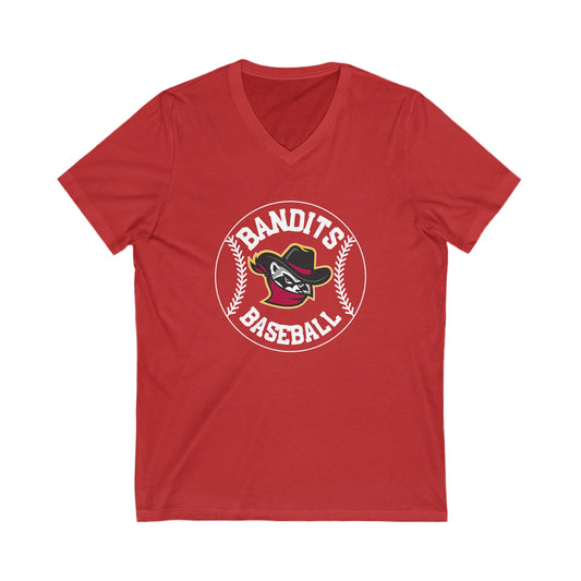 Bandits Baseball - Unisex Jersey Short Sleeve V-Neck Tee